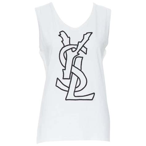 ysl tank top white|YSL t-shirts for women.